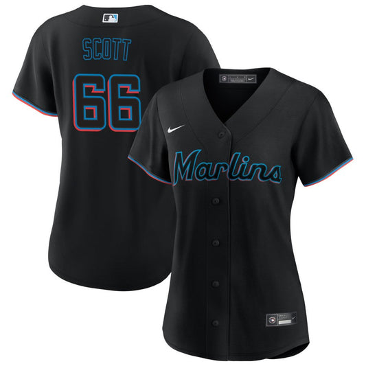 Tanner Scott Miami Marlins Nike Women's Alternate Replica Jersey - Black