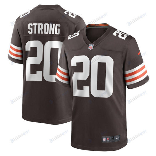 Pierre Strong Jr. 20 Cleveland Browns Men's Team Game Jersey - Brown