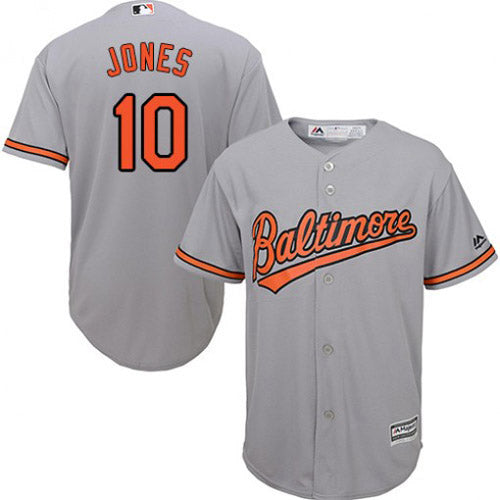 Men's Baltimore Orioles Adam Jones Replica Road Jersey - Gray