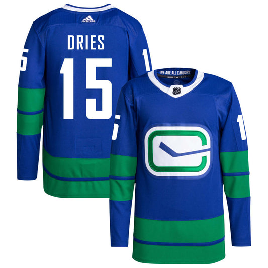 Sheldon Dries Vancouver Canucks adidas Primegreen Authentic Pro Jersey - Royal