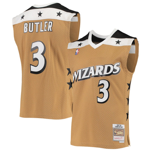 Men's Caron Butler Washington Wizards Mitchell & Ness 2007-08 Hardwood Classics Swingman Jersey - Gold