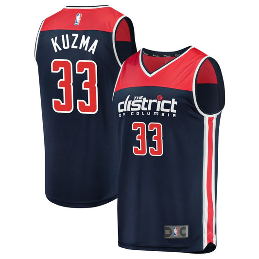 Kyle Kuzma Washington Wizards Fanatics Branded Fast Break Replica Jersey Navy - Statement Edition