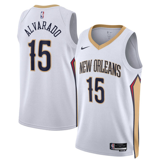 Men's New Orleans Pelicans Jose Alvarado Association Jersey - White