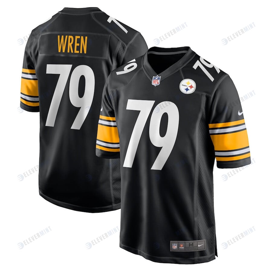 Renell Wren 79 Pittsburgh Steelers Men Game Jersey - Black