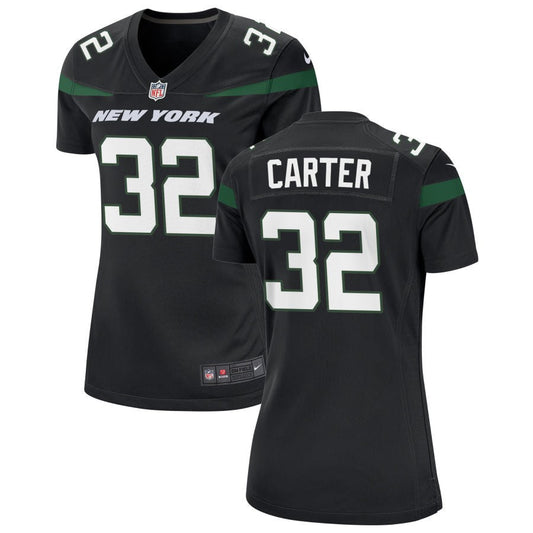 Michael Carter New York Jets Nike Women's Alternate Game Jersey - Stealth Black