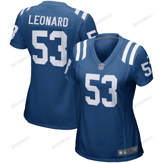 Shaquille Leonard 53 Indianapolis Colts Women's Game Jersey - Royal