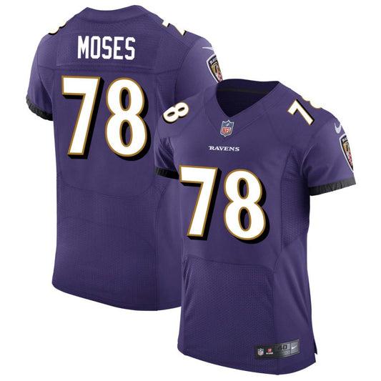 Morgan Moses Baltimore Ravens Nike Speed Machine Elite Jersey - Purple