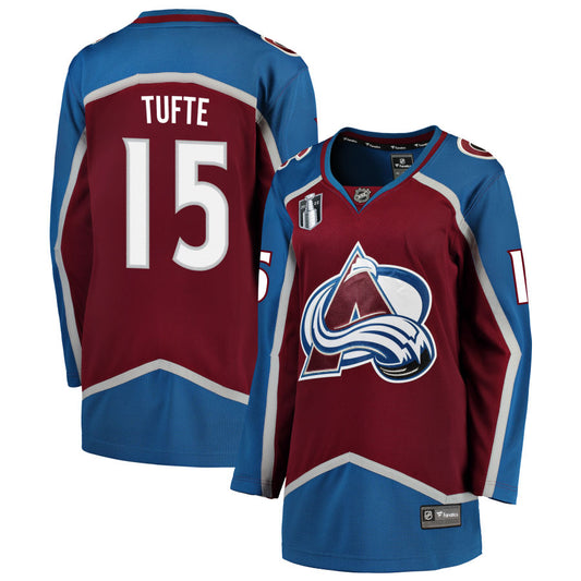 Riley Tufte Colorado Avalanche Fanatics Branded Women's Home 2022 Stanley Cup Final Breakaway Jersey - Burgundy