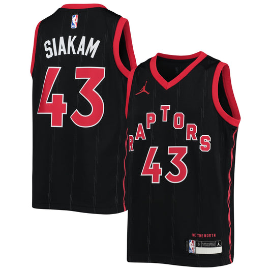 Pascal Siakam Toronto Raptors Jordan Brand Youth 2020/21 Swingman Jersey - Statement Edition - Black