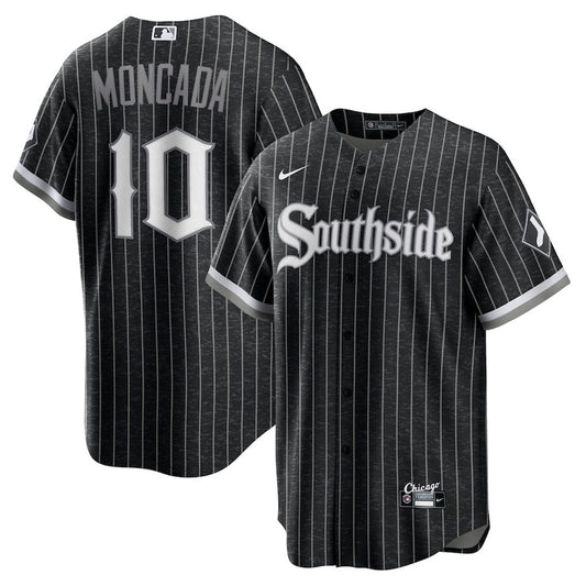 Men's Chicago White Sox Yoan Moncada City Connect Replica Jersey - Black