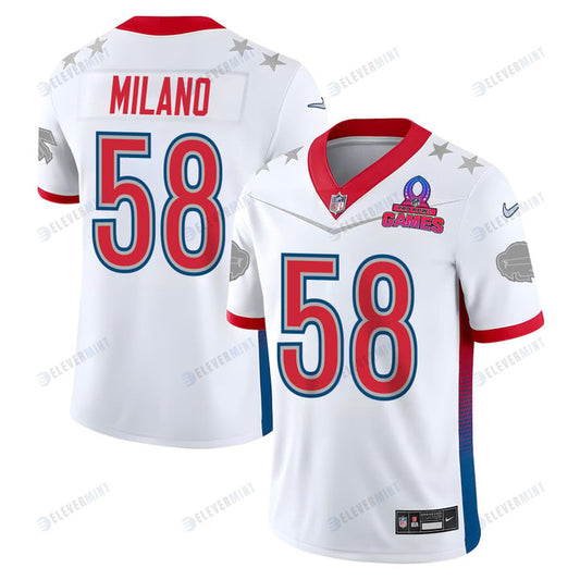 Matt Milano 58 Buffalo Bills Pro Bowl 2023 Patch Men Jersey - White