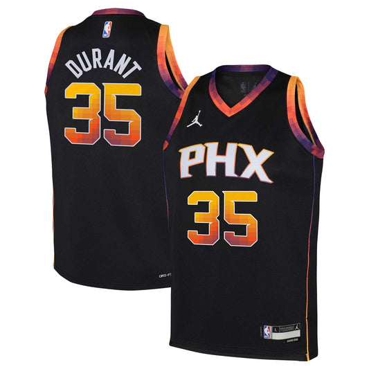 Kevin Durant Phoenix Suns Jordan Brand Youth 2022/23 Swingman Jersey - Statement Edition - Black