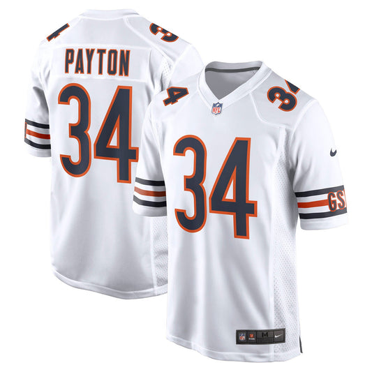 Men's Chicago Bears Walter Payton White Throwback Retired Player Game Jersey