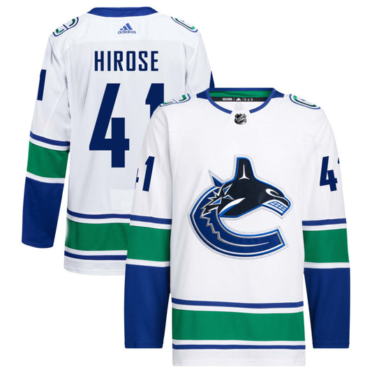 Akito Hirose Vancouver Canucks adidas Away Primegreen Authentic Pro Jersey - White