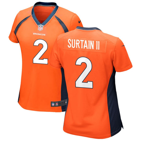 Pat Surtain II Denver Broncos Nike Women's Game Jersey - Orange