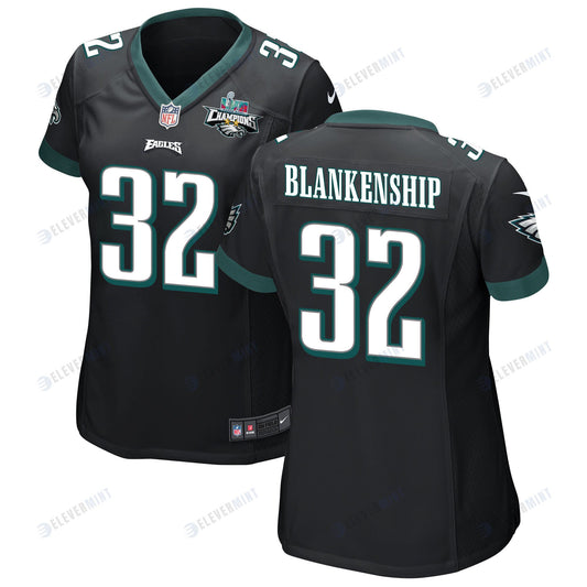 Reed Blankenship 32 Philadelphia Eagles Super Bowl LVII Champions 2 Stars Women Game Jersey - Black