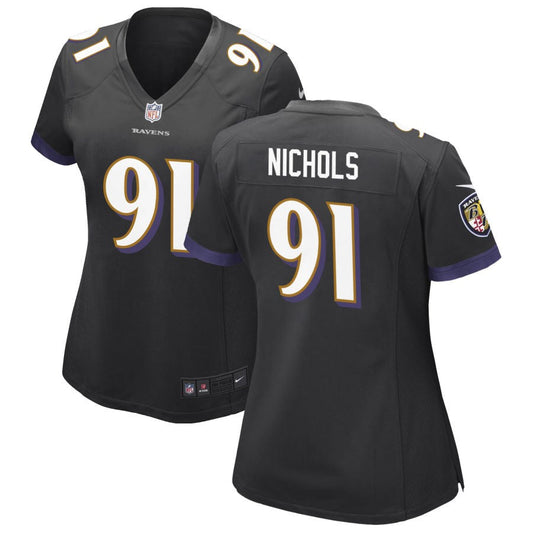 Rayshad Nichols Baltimore Ravens Nike Women's Alternate Game Jersey - Black