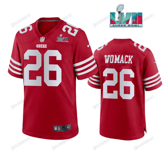 Samuel Womack 26 San Francisco 49Ers Super Bowl LVII Men Game Jersey- Scarlet