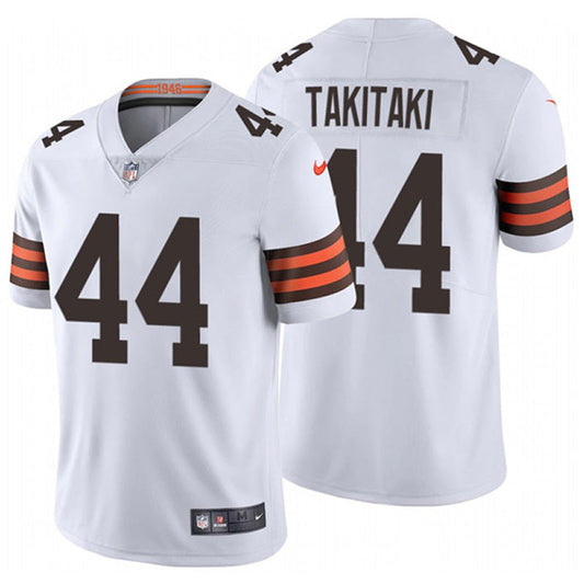 Men's Cleveland Browns Sione Takitaki Vapor Jersey - White