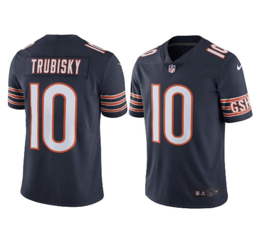 Men's Chicago Bears Mitchell Trubisky Navy Vapor Untouchable Limited Player Jersey