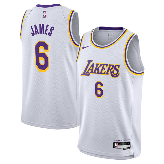 LeBron James Los Angeles Lakers Nike Youth Performance Swingman Jersey - Association Edition - White