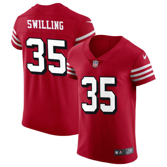 Tre Swilling San Francisco 49ers Nike Alternate Vapor Elite Jersey - Scarlet