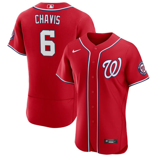 Michael Chavis Washington Nationals Nike Alternate Authentic Patch Jersey - Scarlet