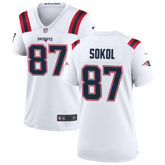 Matt Sokol Nike New England Patriots Women's Game Jersey - White